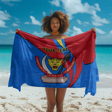 Personalised Democratic Republic of the Congo Independence Day Sarong Coat Of Arms Happy 30 June LT14