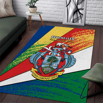 29 June Seychelles Independence Day Area Rug Flag Style LT14