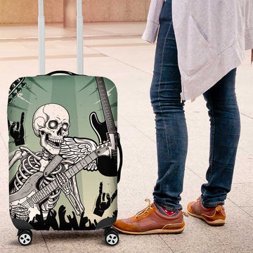 Electric Guitar Skull Luggage Cover Lets Rock LT14