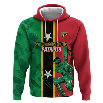 Custom Saint Kitts and Nevis Cricket Hoodie Go Champions Patriots LT14