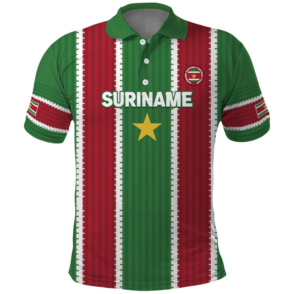 Custom Suriname Football Polo Shirt 2025 Go Natio Flag Color LT14