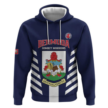 Custom Bermuda Football Hoodie 2025 Go Gombey Warriors - Blue LT14