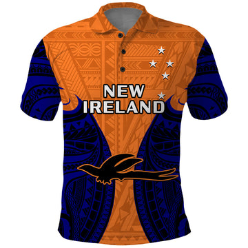Papua New Guinea Polo Shirt New Ireland Province Mix Coat Of Arms Polynesian Art LT14