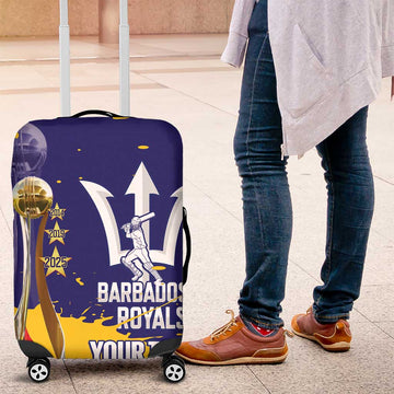 Barbados Royals Cricket Custom Luggage Cover 3rd Champions Trophy Proud - Blue LT14