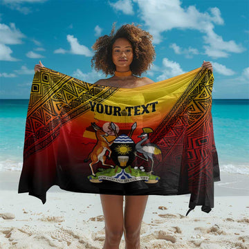 Personalised Uganda Independence Day Sarong Jamhuri ya Uganda Coat Of Arms LT14