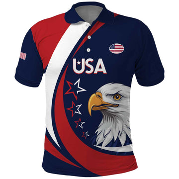 Custom USA Rugby Polo Shirt Go Eagles Sporty Style LT14