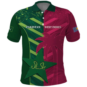 Custom West Indies And Pakistan Cricket Polo Shirt 2025 Windies Shaheens Together LT14