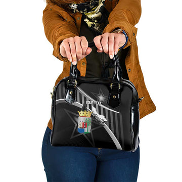 Custom Curacao Football Shoulder Handbag Go La Familia Azul Black Style LT14