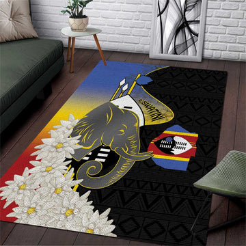 Afro Swaziland Somhlolo Day Area Rug Nguni Shield African Pattern LT14