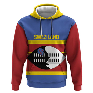 Swaziland Hoodie Siyinqaba Eswatini Flag Style LT14