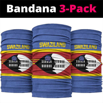 Swaziland Neck Gaiter Siyinqaba Eswatini Flag Style LT14