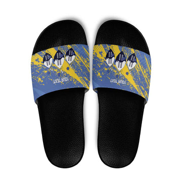 Eswatini Football Custom Slide Sandals Sihlangu Semnikati Blue LT14
