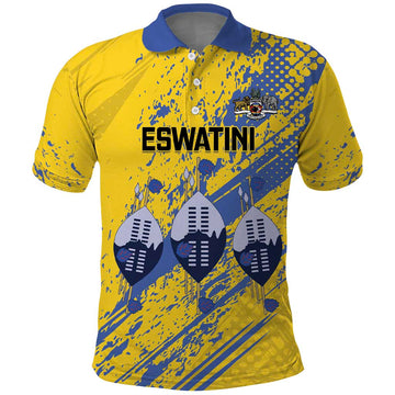 Eswatini Football Custom Polo Shirt Sihlangu Semnikati Yellow LT14