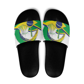 Brasilia Capital Slide Sandals Brazil Flag Metropolitan Cathedral LT14