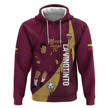 Custom Venezuela Football Hoodie Mano Tengo Fe La Vinotinto LT14