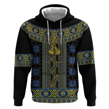 Ukraine Hoodie Traditional Braided Rope Belt Folk Pattern National Color LT14