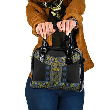 Ukraine Shoulder Handbag Traditional Braided Rope Belt Folk Pattern National Color LT14