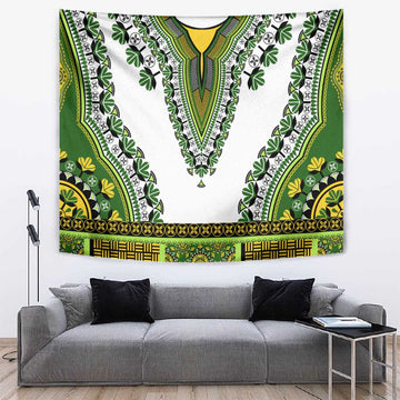Africa Tapestry African Dashiki Royal Green Version LT14
