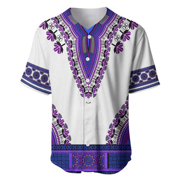 Africa Baseball Jersey African Dashiki Royal Purple Version LT14