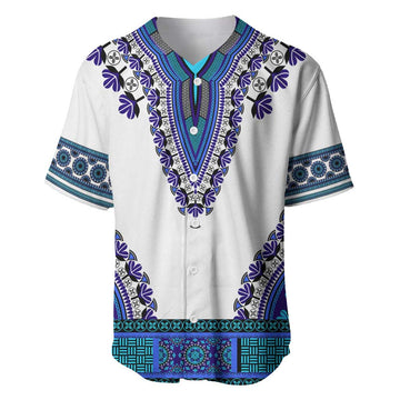 Africa Baseball Jersey African Dashiki Royal Blue Version LT14