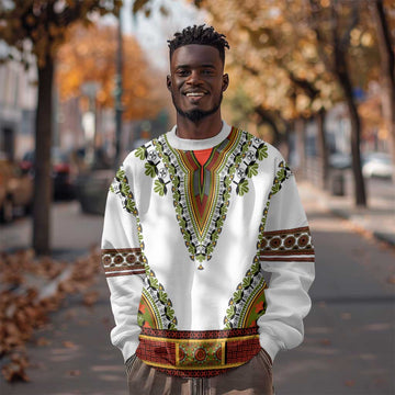 Africa Sweatshirt African Dashiki Royal Gold Version LT14