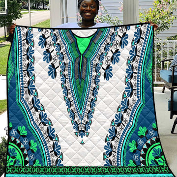 Africa Quilt African Dashiki Royal Turquoise Version LT14