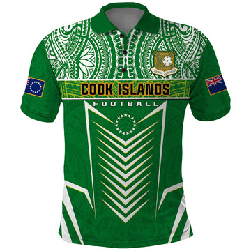Cook Islands Football Polo Shirt Go Kuki Airani Polynesian Sporty Style LT14