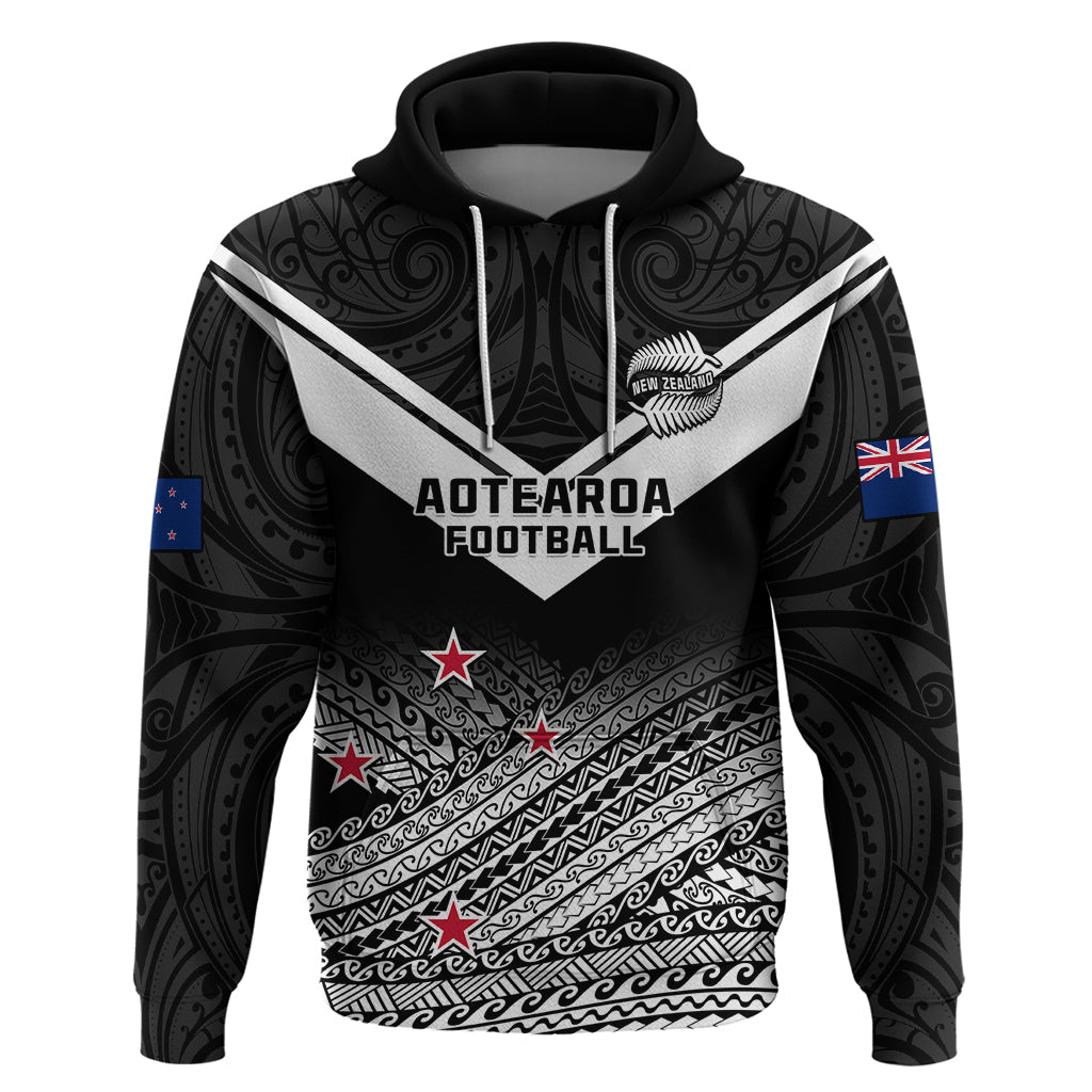 Aotearoa Football Hoodie Go New Zealand Maori Fern Pattern LT14