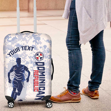 Custom Dominican Republic Football Luggage Cover Vamos Los Quisqueyanos LT14