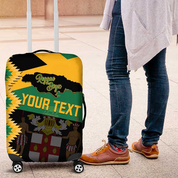 Custom Jamaica Football Luggage Cover Go Reggae Boyz LT14