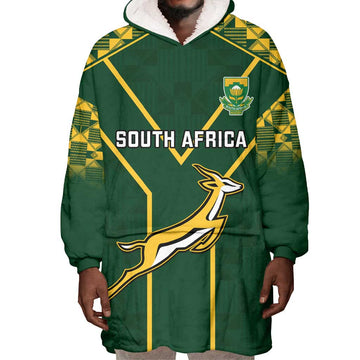 South Africa Rugby Wearable Blanket Hoodie Go Champions Springboks LT14
