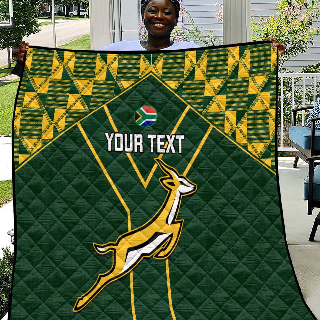 Custom South Africa Rugby Quilt Go Champions Springboks LT14