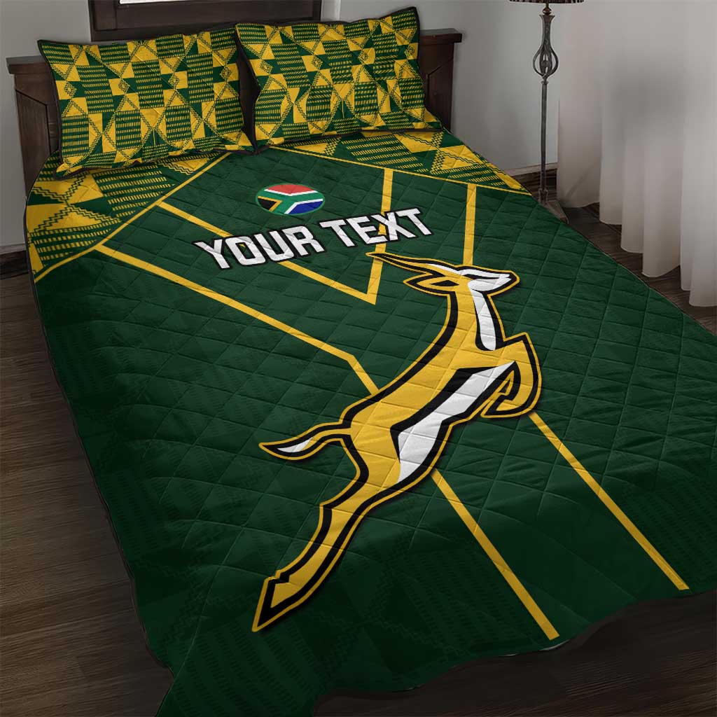 Custom South Africa Rugby Quilt Bed Set Go Champions Springboks LT14
