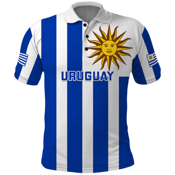 Uruguay Rugby Polo Shirt 2023 Los Teros World Cup Flag Style LT14