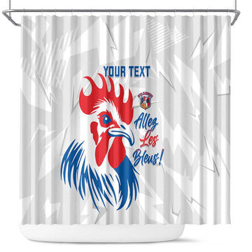 Custom France Rugby 2025 Shower Curtain Allez Les Bleus! LT14