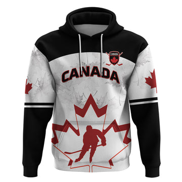Custom Canada Hockey Hoodie 2024 Go Maple Leaf LT14