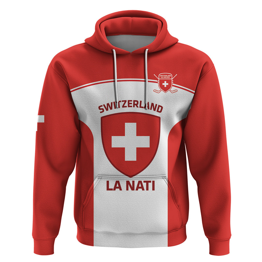 Custom Switzerland Hockey Hoodie 2024 Go La Nati LT14