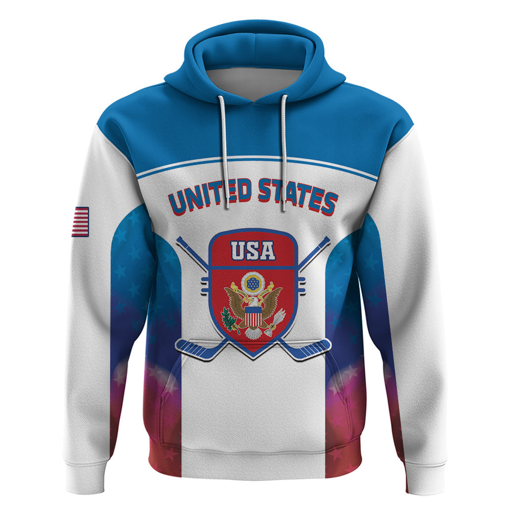 Custom United States Hockey Hoodie 2024 Go USA LT14