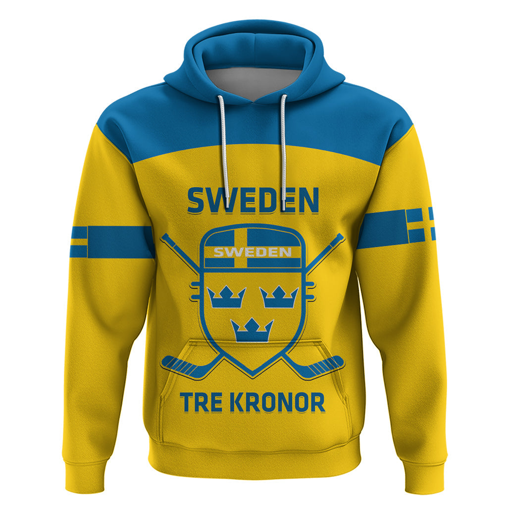 Custom Sweden Hockey Hoodie 2024 Go Swedish LT14