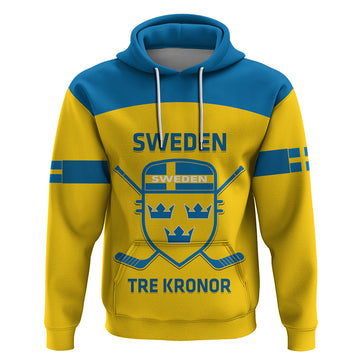 Custom Sweden Hockey Hoodie 2024 Go Swedish LT14