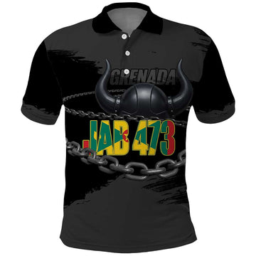 Grenada Jab Jab 473 Polo Shirt Spicemas Festival Chain Grunge Style LT14