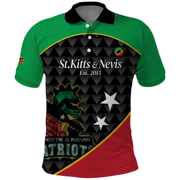 St Kitts and Nevis Cricket Custom Polo Shirt 10th Anniversary Go Champions Patriots LT14