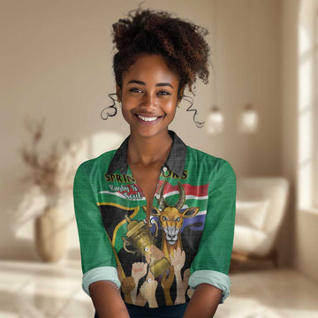 South Africa Special Holiday Women Casual Shirt Springboks Champions Celebration Rugby Is My Soul LT14