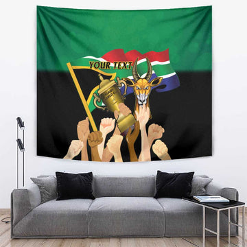 Personalised South Africa Special Holiday Tapestry Springboks Champions Celebration Rugby Is My Soul LT14