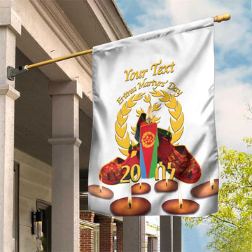 Custom Eritrea Martyrs' Day Garden Flag 20 June Shida Shoes With Candles - White LT14