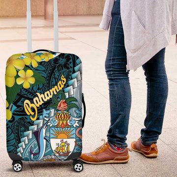 The Bahamas Luggage Cover Bahamian Buttercup Polynesian Pattern LT14