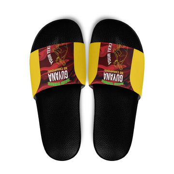 Custom Guyana Cricket Slide Sandals Go Amazon Warriors Marble Pattern LT14
