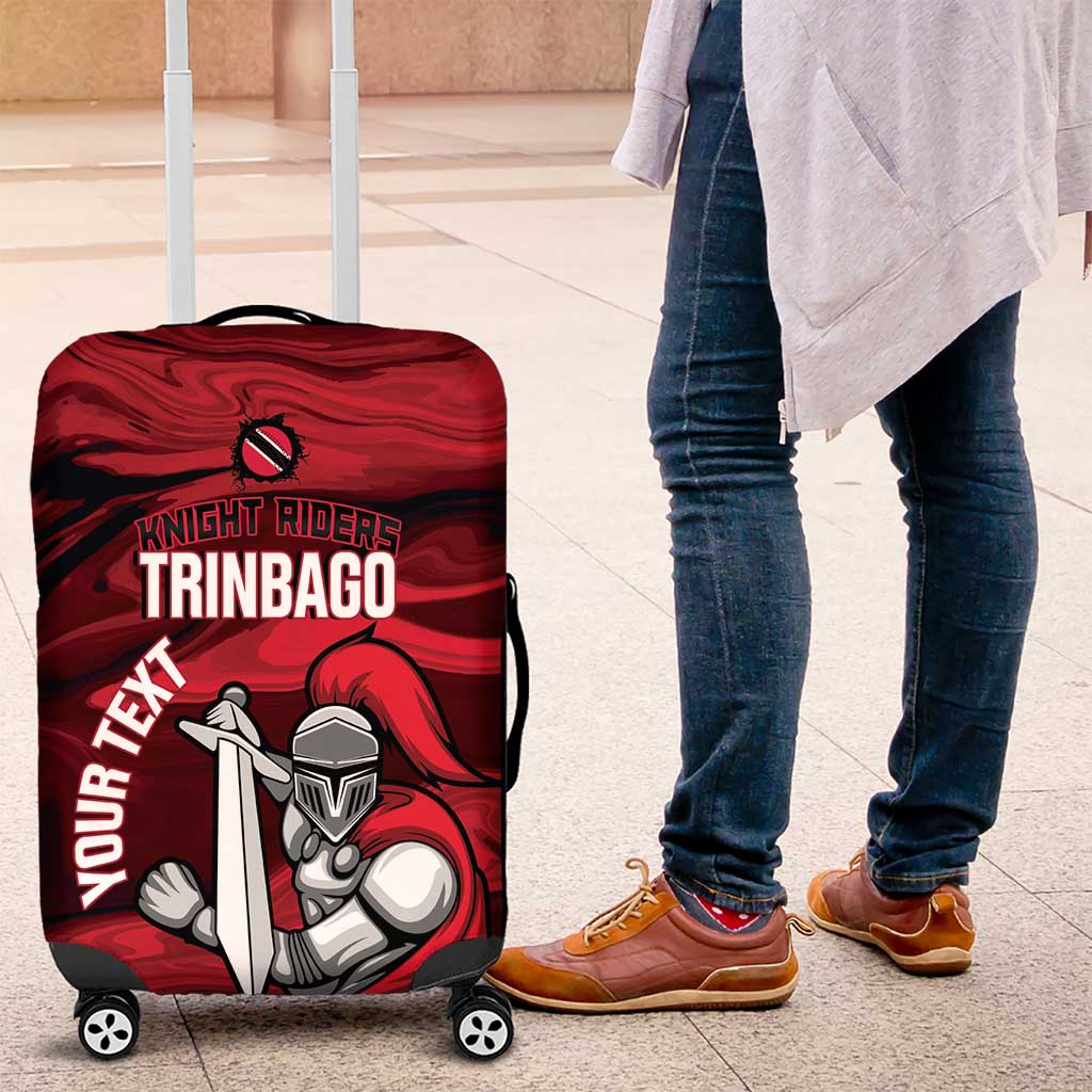 Custom Trinbago Cricket Luggage Cover Go Knight Riders Marble Pattern LT14