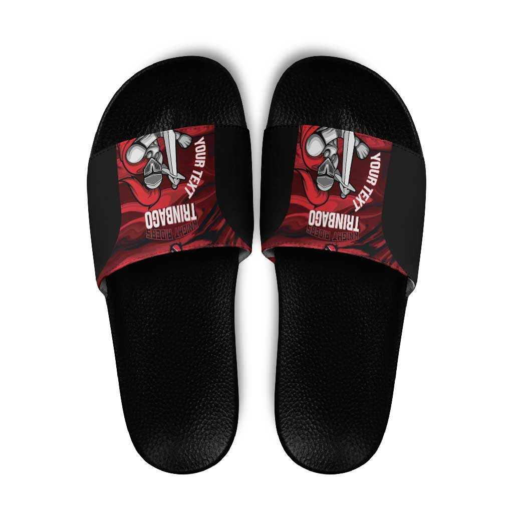 Custom Trinbago Cricket Slide Sandals Go Knight Riders Marble Pattern LT14