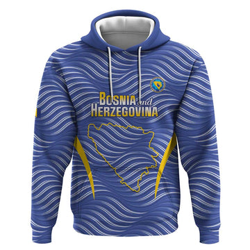 Custom Bosnia and Herzegovina Football Hoodie Come On Zmajevi LT14
